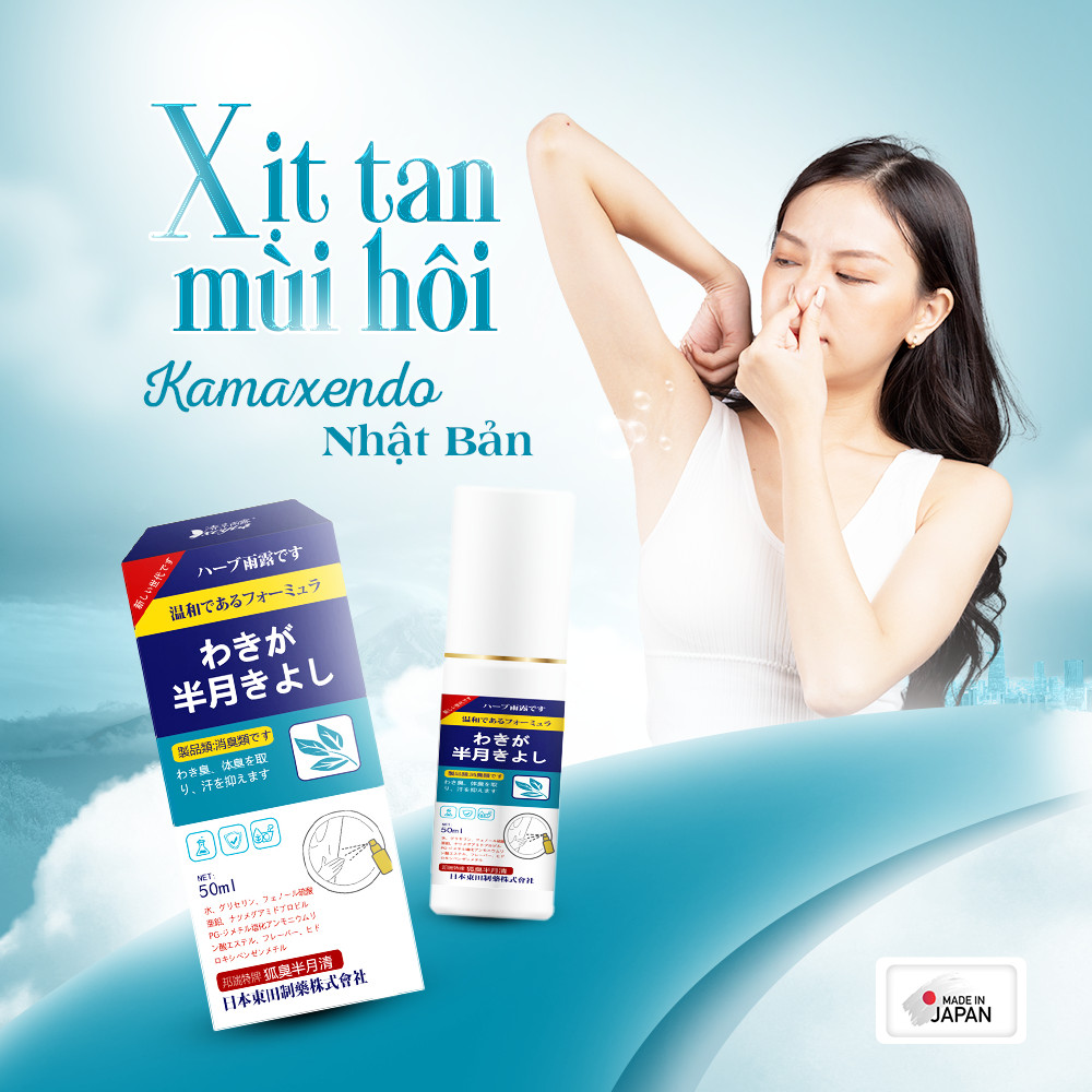 Xịt khử mùi hôi, hỗ trợ ngăn ngừa tiết mồ hôi Kamaxendo