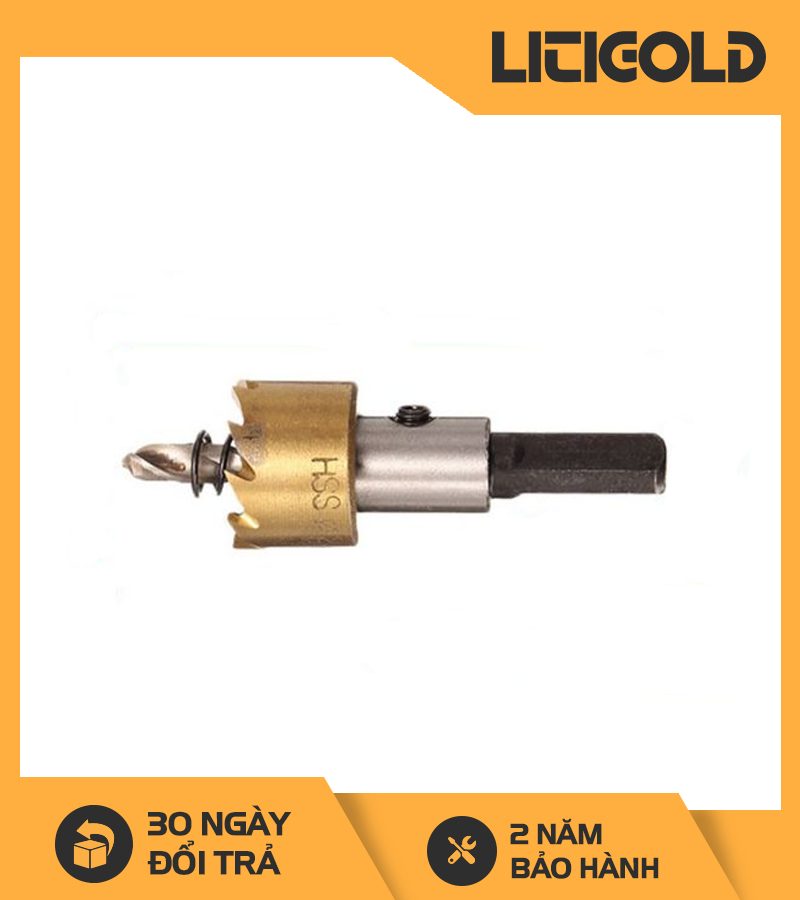 Bộ 5 Mũi Khoét Inox Sắt Nhôm Gỗ 16 - 30mm - Litigold