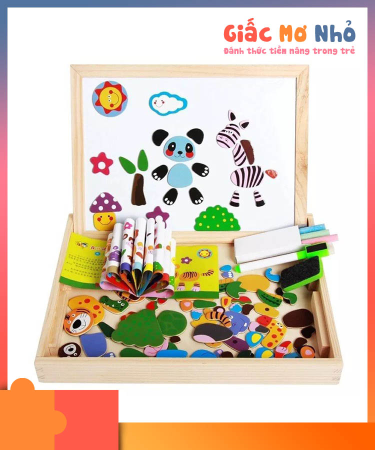 Bảng Gỗ Ghép Hình Nam Châm