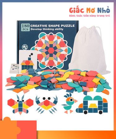 Bộ Xếp Hình Creative Shape Puzzle 180 Chi Tiết