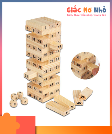 Bộ Đồ Chơi Rút Gỗ 48 PCS