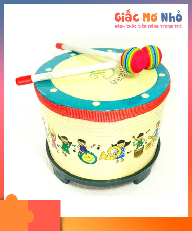 Bộ Trống Gỗ Mặt Simili Cho Bé
