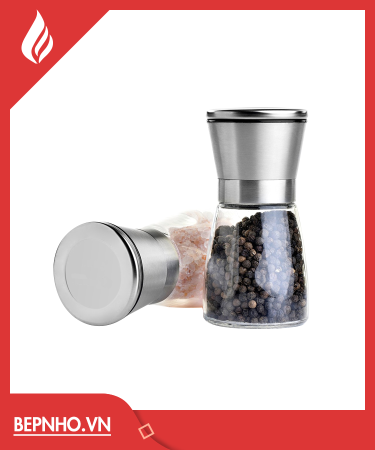 Combo 3 Lọ Đựng Và Xay Hạt Tiêu Đa Năng Nắp Inox 304 Không Gỉ Sét 