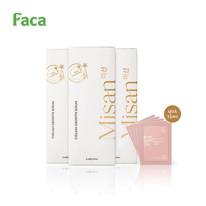 Combo 3 Tinh Chất Dưỡng Mi Misan - Kích Thích Mọc Lông Mi Cực Nhanh, Mi Cong Dài Tự Nhiên 5ml
